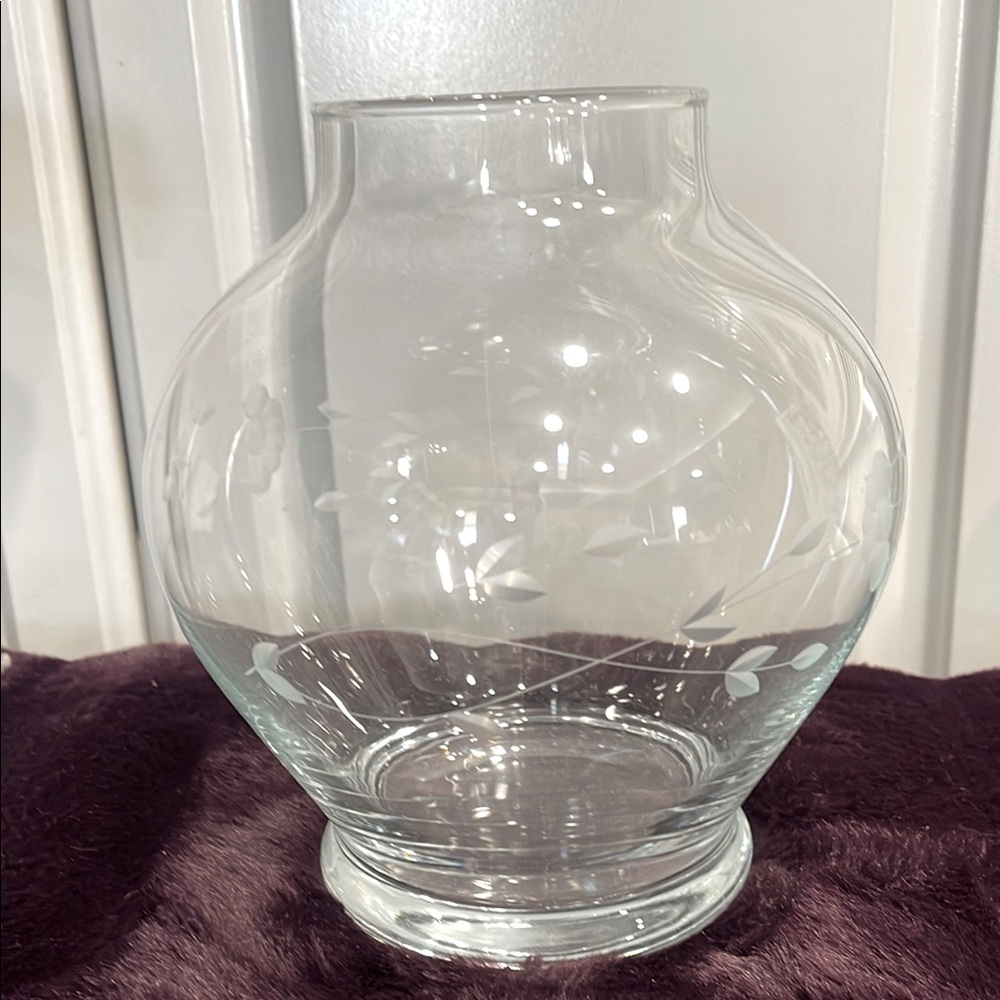 Princess House Heritage Elegant Clear Glass Vase